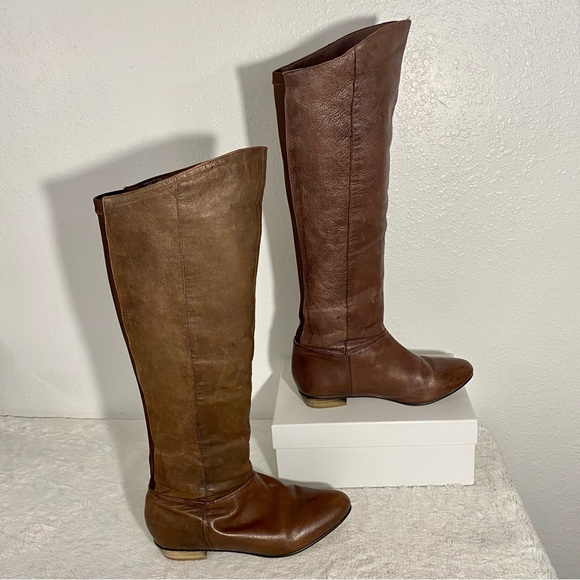 Steve Madden Creation Brown Leather Knee High Boots Women’s Size 8M - Picture 3 of 9